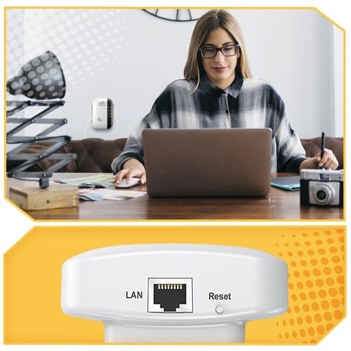 Wzmacniacz sygnału Wi-FI Mocny Repeater Access Point Router 300 Mb/s 2.4GHz