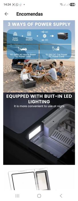 Arca Frigorífica Portátil Mudiro MR-A45 (45L) C/ Máquina de Gelo Integrada - 12V/24V/220V