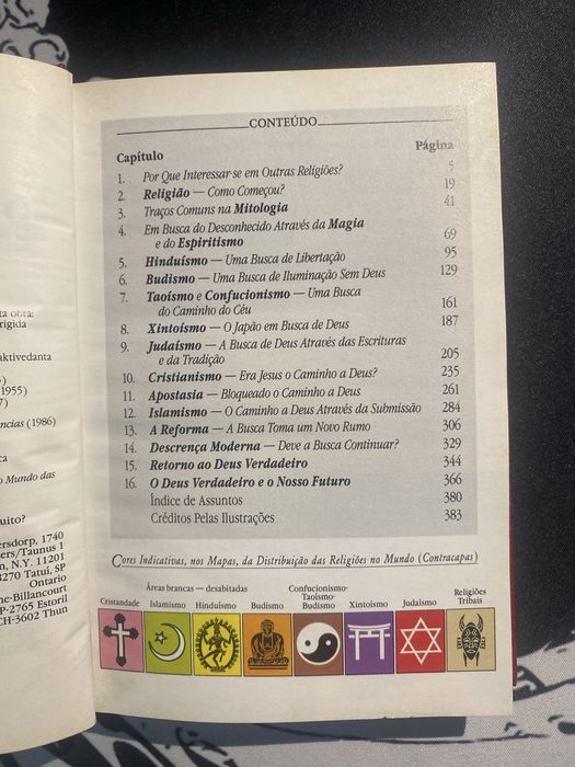 Livro sobre o funcionamento das principais religiões