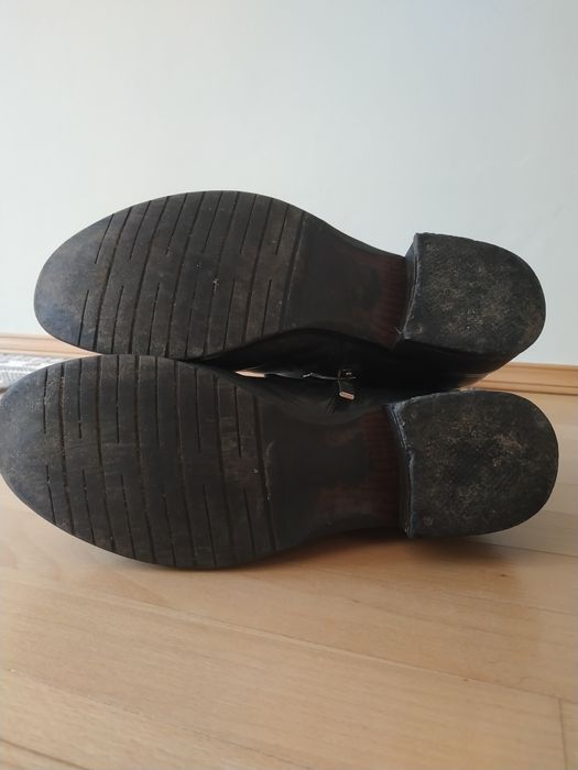 Зимові шкіряні чоботи .