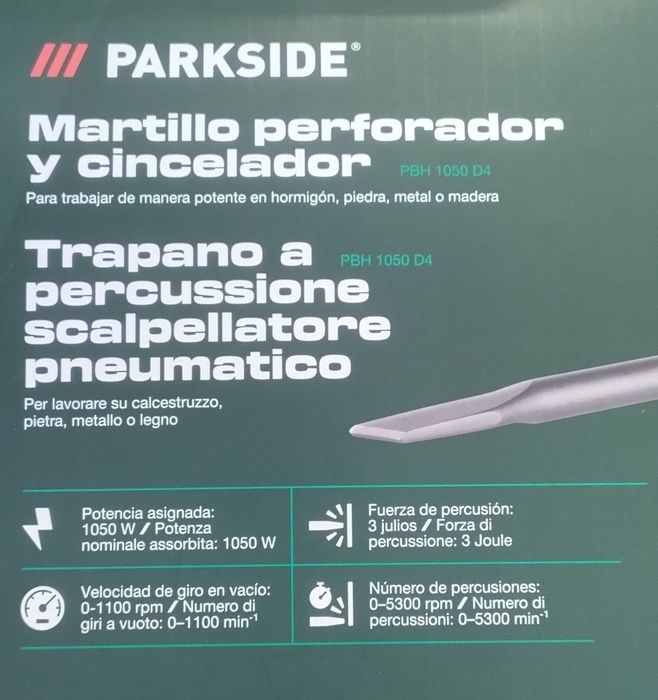 Martelo perfurador elétrico Parkside
