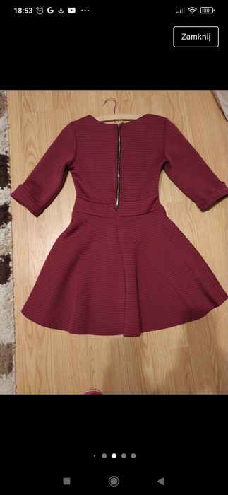 Bordowa sukienka S
