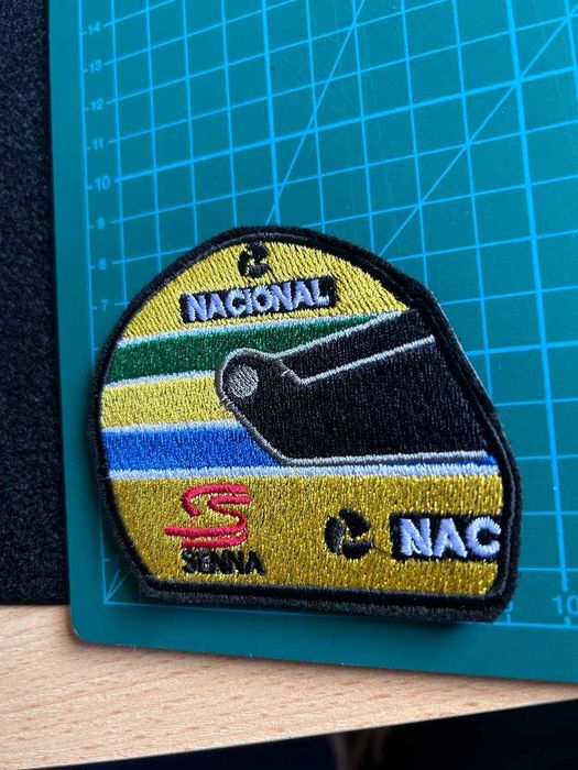 Naszywka Formula 1 Senna Helmet Velcro Patch