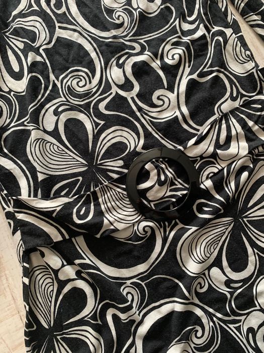 Sukienka z dżerseju z paskiem r. S