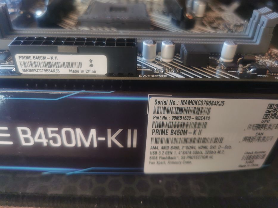 Продається материнська плата Asus Prime B450M-K II