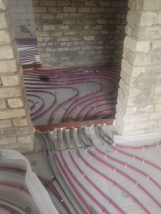 Стяжка підлоги. Стяжка пола. Тепла підлога. Відмостка будинку ...