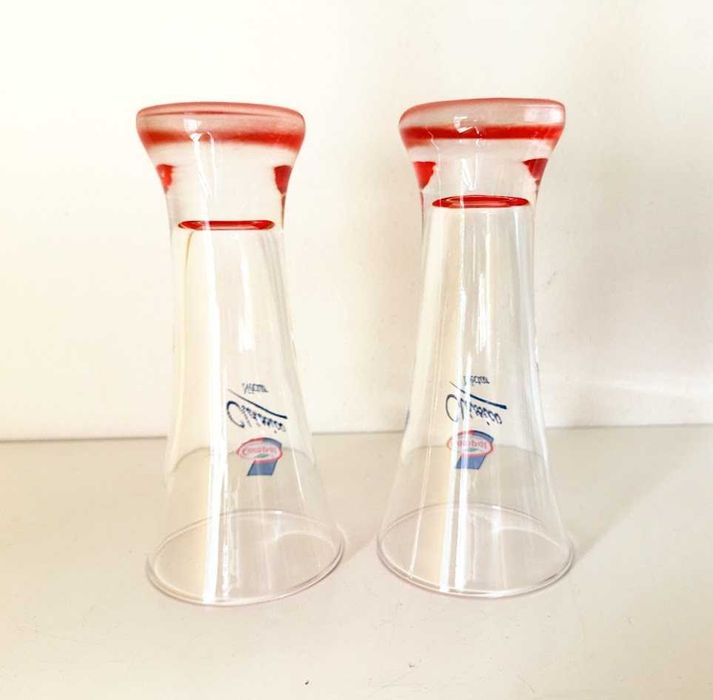 Par copos vintage vidro coleção Compal Clássico Néctar