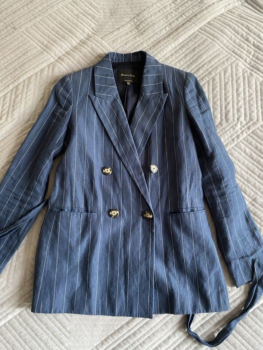 Піджак лляний massimo dutti пиджак льняной массимо дутти