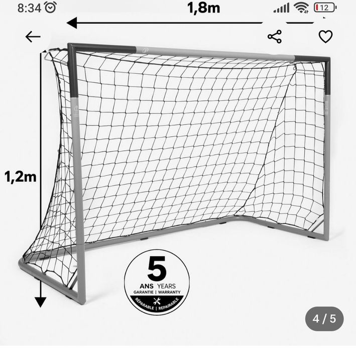 Bramka piłkarska Classic M 180x120 Decathlon