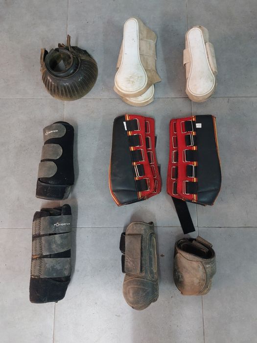 Proteções, caneleiras e ligaduras