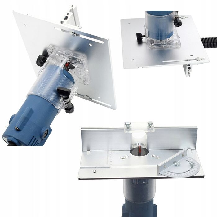 Aluminiowa Płyta Do Stołu Frezarki Z Prowadnicą Ukośną I Płotem Przesu