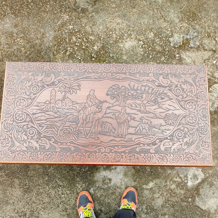 Arca Bau trabalhado em madeira maciça arrumação Baú