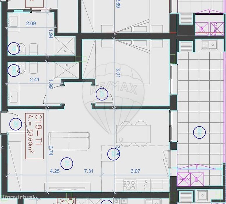 Apartamento T1 para venda