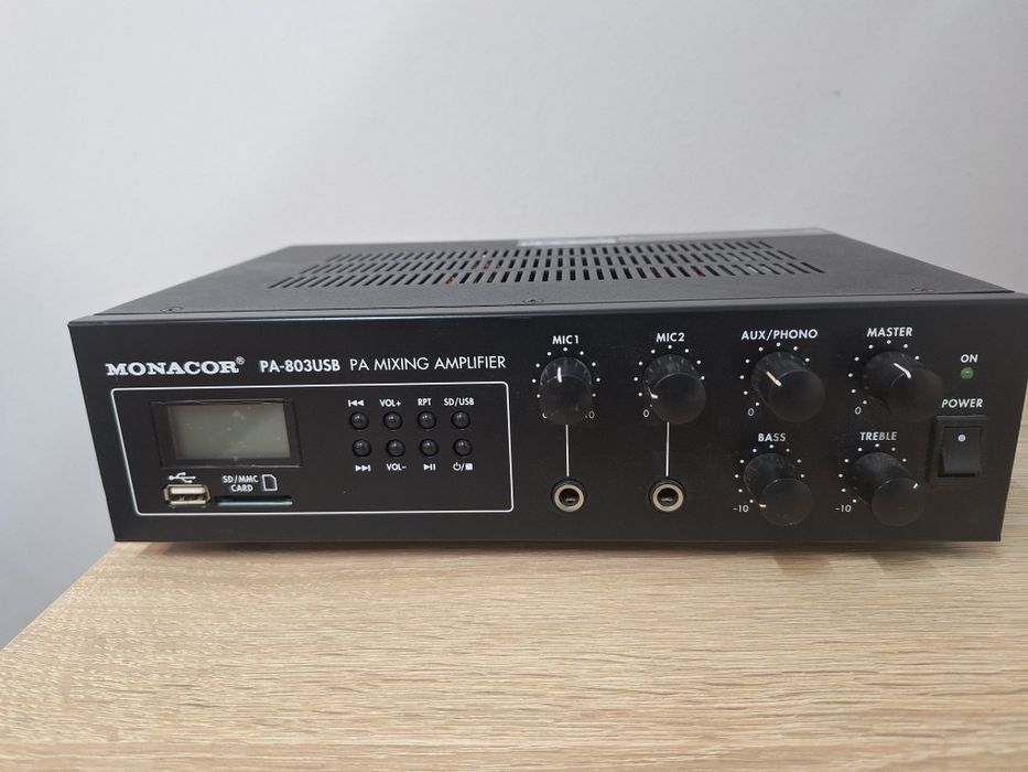 MONACOR PA-803 USB - Wzmacniacz miksujący PA