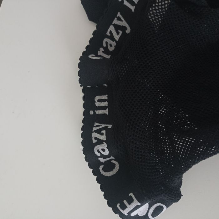 Kabaretki rajstopy z ozdobną gumą Crazy on LOVE