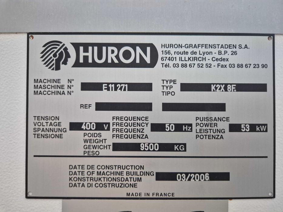 Centro de Maquinação HURON K2X 8F