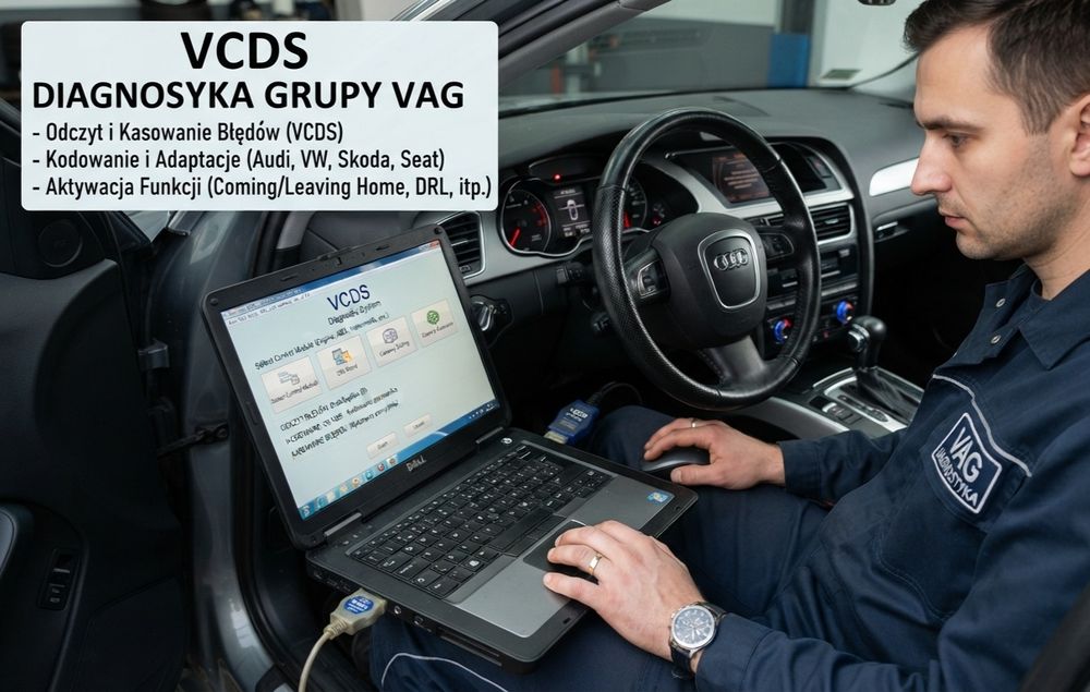Diagnostyka Audi Seat Skoda VW  VCDS programowanie z dojazdem