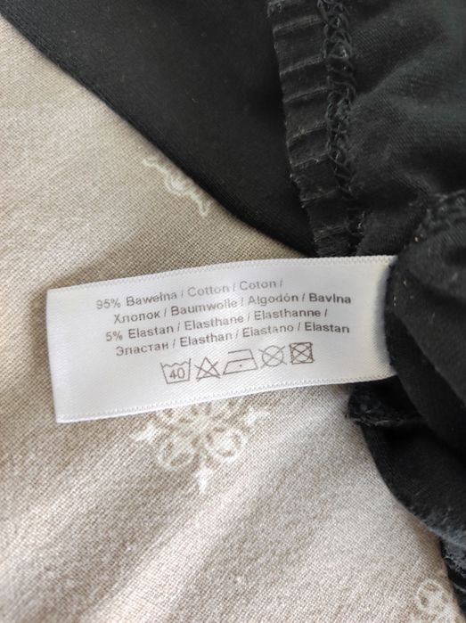 Spodnie ciążowe leginsy Italian Fashion czarne M zero waste