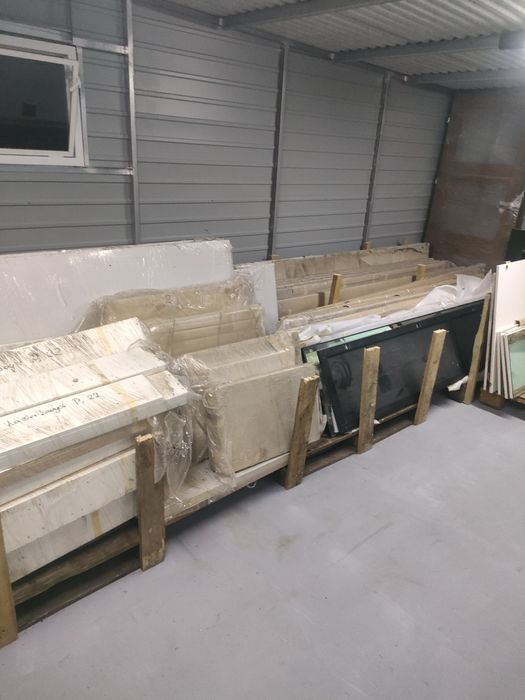 Fronty meblowe czarne aluminium szkło lub lustro