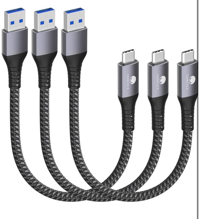 Conmdex Kabel USB A na USB typ c, krótki 20 cm, 3 sztuki