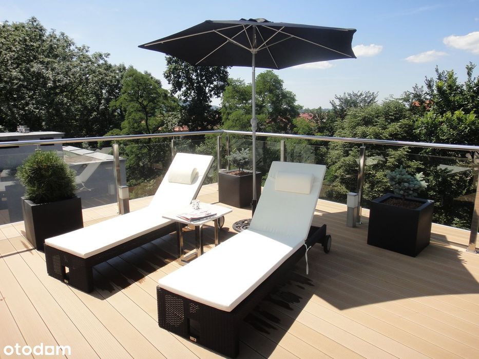 Umeblowane 3 pok. 99 m², tarasy, garaż, klima – Bronowice Małe