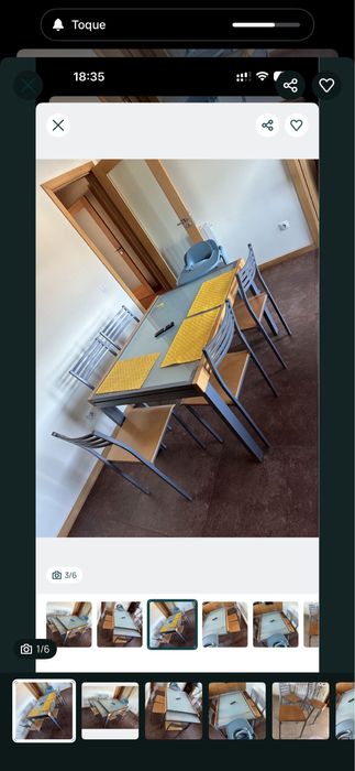 Mesa cozinha que aumenta + 8 cadeiras