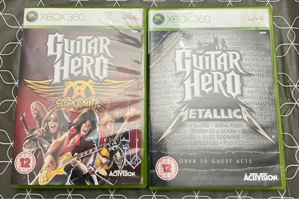 Xbox 360 Guitar Hero Metallica e Guitar Hero Aerosmith