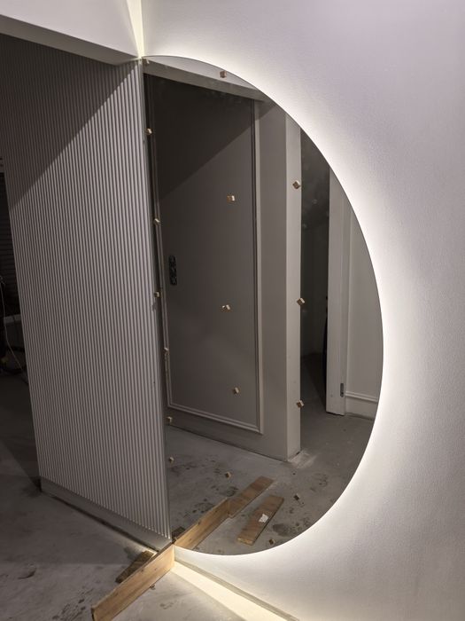 Lustro LED półokrągłe 200x100 półkole ledowe na wymiar