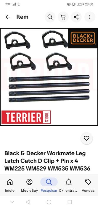 Clips pés bancada Balck&Decker