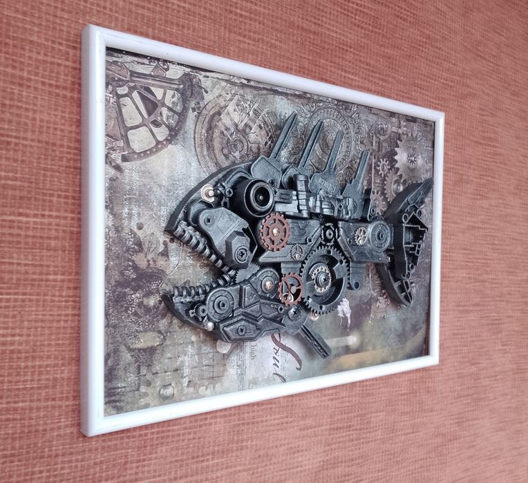 Стимпанк панно "Рыба"
