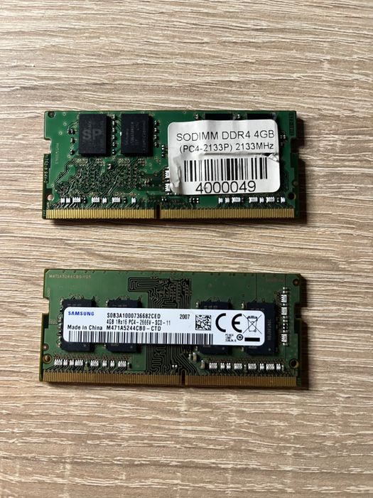 Sodimm та Samsung оперативна памʼять 4Гб