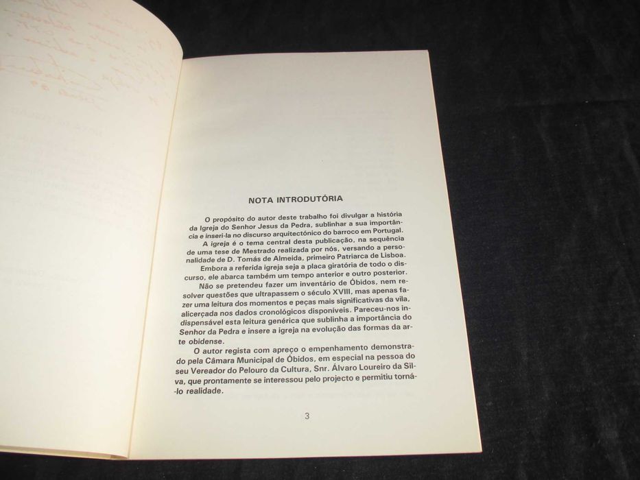 Livro O Santuário do Senhor da Pedra Óbidos José Fernandes Pereira