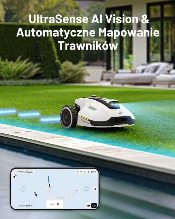 Robot koszący Mammotion YUKA Mini 500 Mini UltraSense AI Vision i RTK