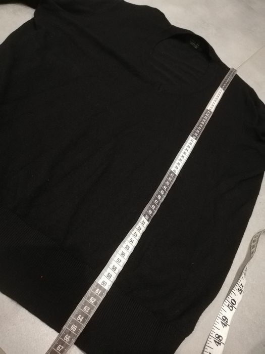 R. XL Zara czarny sweterek kardigan męski dekold w serek