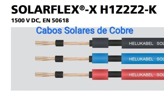 Cabo Solar, Cabo de Bateria ou Soldar, Terminais e Conectores MC4
