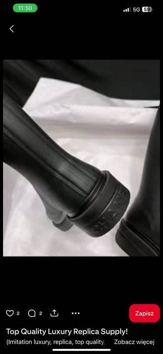 Kalosze Chanel! Od ręki! 36-41! Premium Półka
