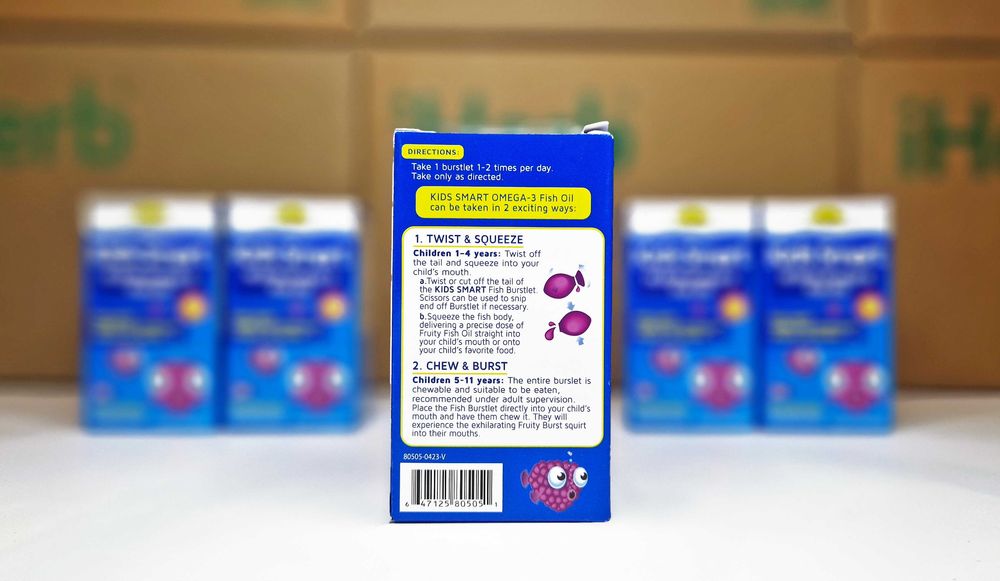 Риб'ячий жир омега-3 для дітей Kids Smart Hi DHA-Omega3 Fish Oil, 30шт