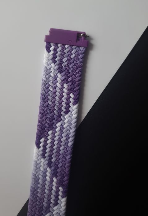 Pasek plecionego materiału 20 mm do zegarka Samsung, Huawei, Amazfit,