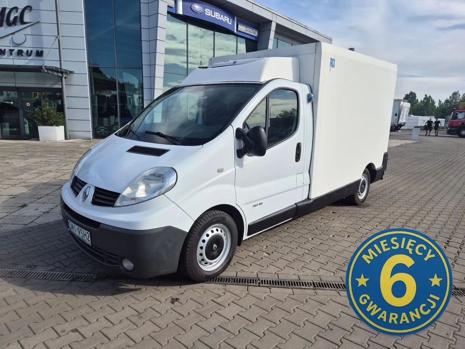 Renault Trafic 115KM / CHŁODNIA IZOTERMA / THERMO KING / PO SERWISACH / GOTOWY DO PRACY / WTYCZKA ZEWNĘTRZNA / 3 MIEJSCA / BEZWYPADKOWY  Najtańszy w PL! Po serwisie agregatu, Serwis silnika, Solidna zabudowa
