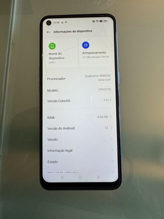 Telemóvel OPPO CPH 2135, versao android 12 em myito bom estado , 128 gb
