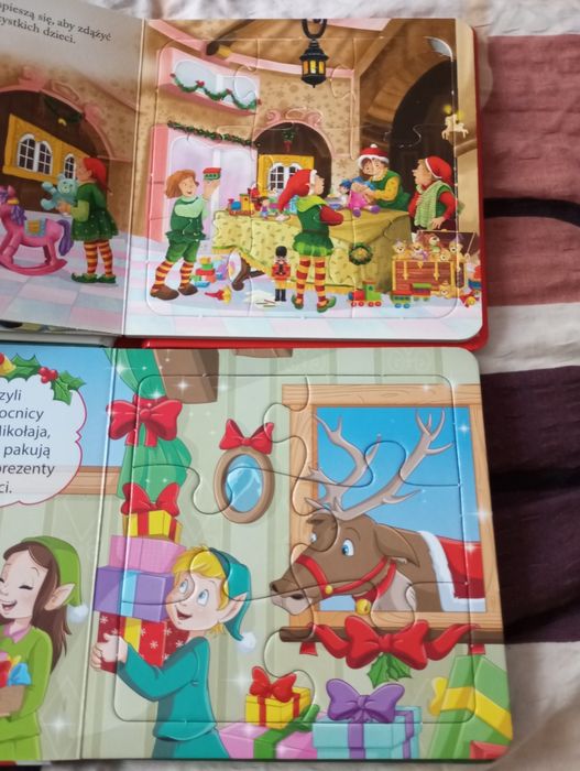 Zestaw książek święta Mikołaj 2 z puzzlami