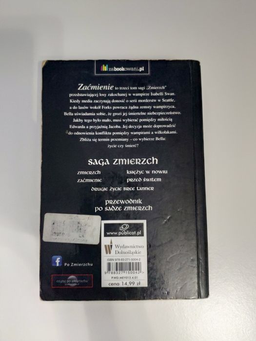 Książka Saga Zmierzch Zaćmienie Wersja Kieszonkowa