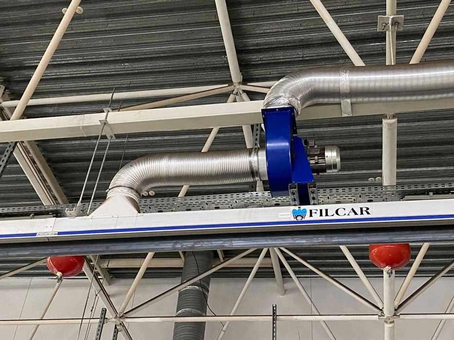 Канальна система витягу вихлопних газів для СТО. FILCAR ECOSYS A 12\2