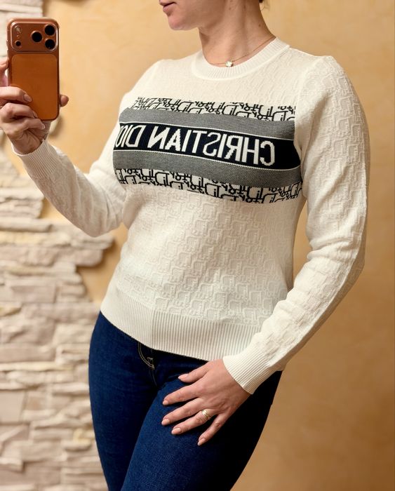 Новий білий светр лонгслів кофтинка  Christian Dior - S / M