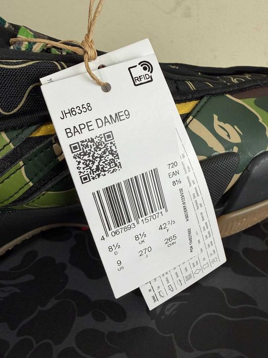 Buty/Sneakersy Adidas Bape x Dame 9 JH6358