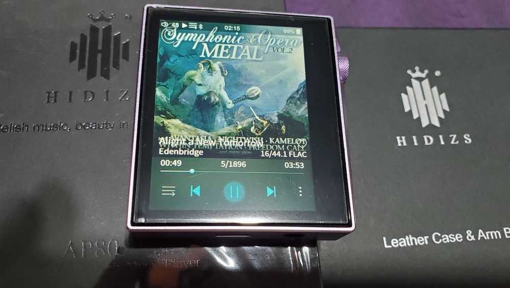 Аудиоплеер Hidizs AP80 Hi-Fi (фиолетовый)+защитные плёнки+чехол