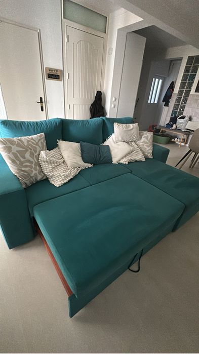 Sofa chaise-long cama com arrumacao