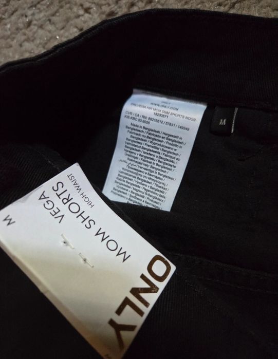 Only Onlvega Szorty Jeansowe Czarne,rozmiar-M