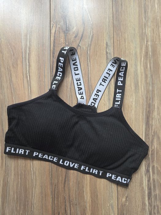 Biustonosz sportowy S M prążek czarny