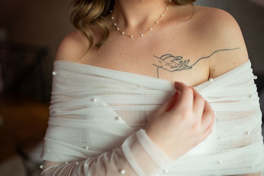 Szal i rękawki ślubne